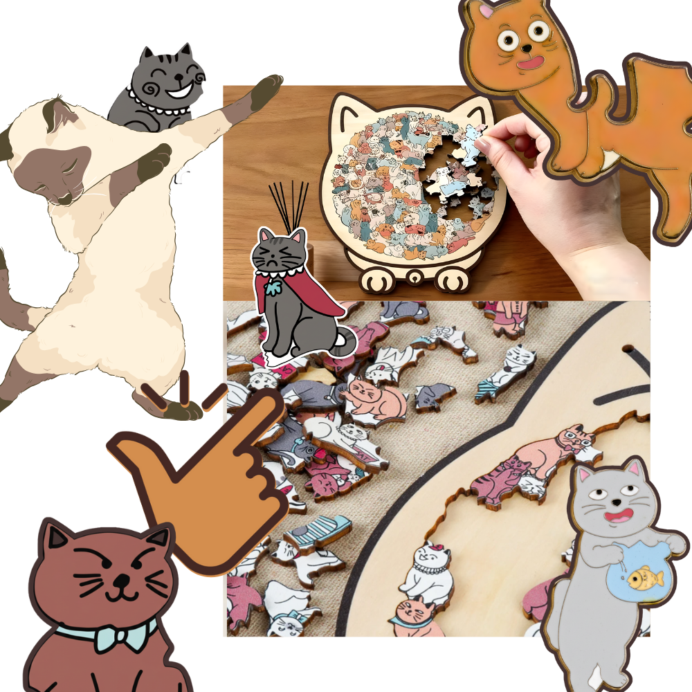 Afslappende Katte Puslespil - Ozerty