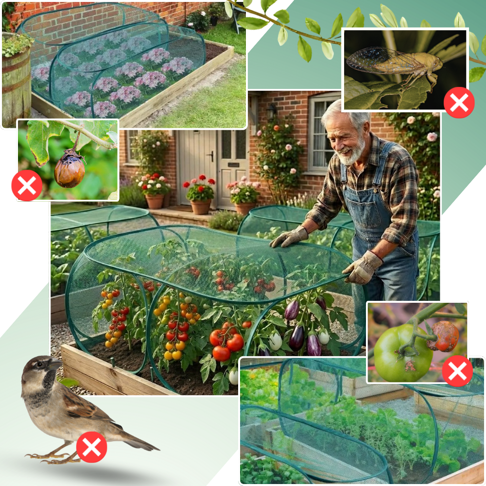 Sikker, åndbar mesh-plantebeskytter - Ozerty