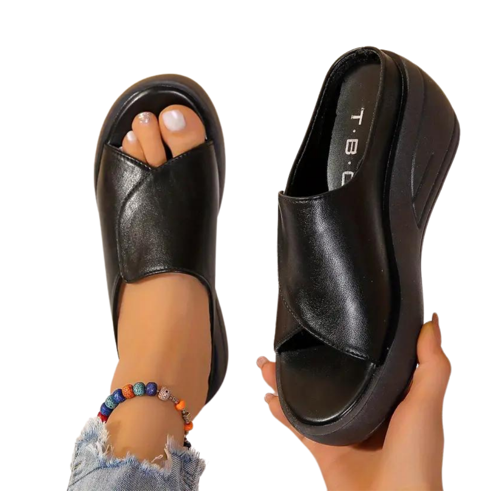 Stødabsorberende ortopædiske sandaler med hæl

 -Sort/EU35/UK2/US4.5Sort/EU36/UK3/US5.5Sort/EU37/UK4/US6.5Sort/EU38/UK4.5/US7Sort/EU39/UK5.5/US8Sort/EU40/UK6/US8.5 - Ozerty