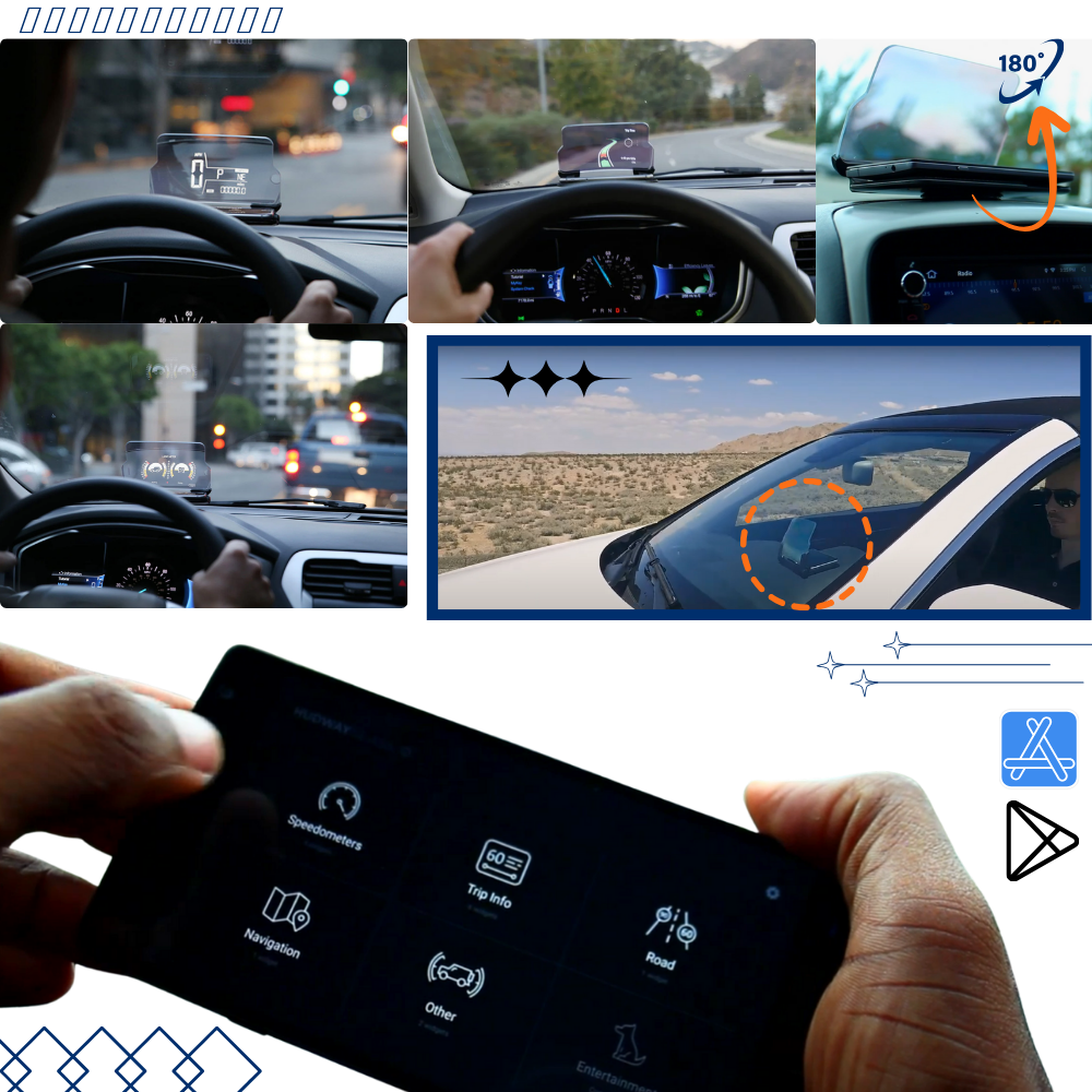 Smart Dashboard Bil HUD - Ozerty