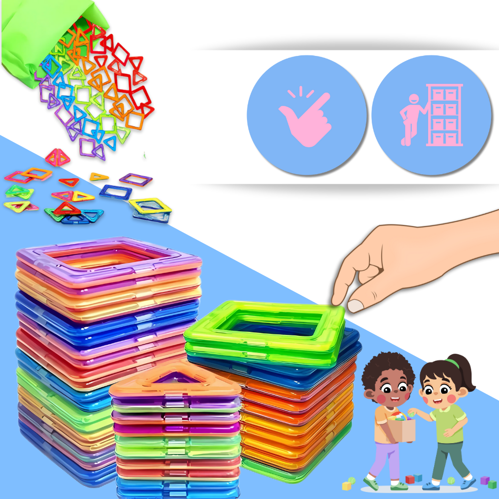 Snap & Build Magnetiske Klodser - Ozerty