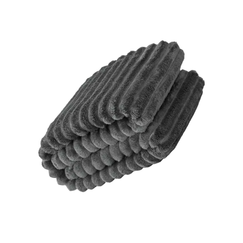 Blødt og Hyggeligt Flaneltæppe -Koksgrå - Ozerty