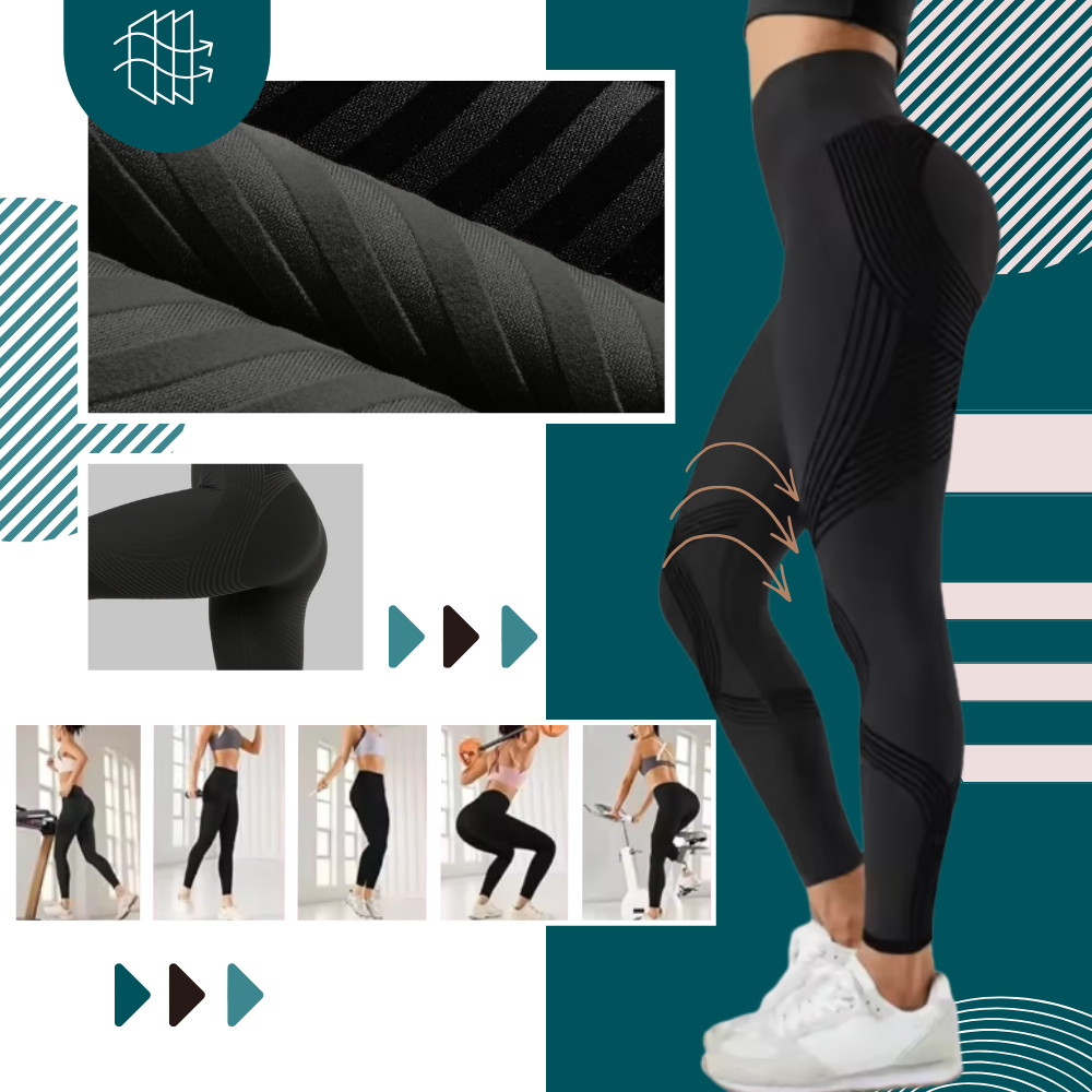 Elastiske, sømløse 3D-kompressionsleggings - Ozerty