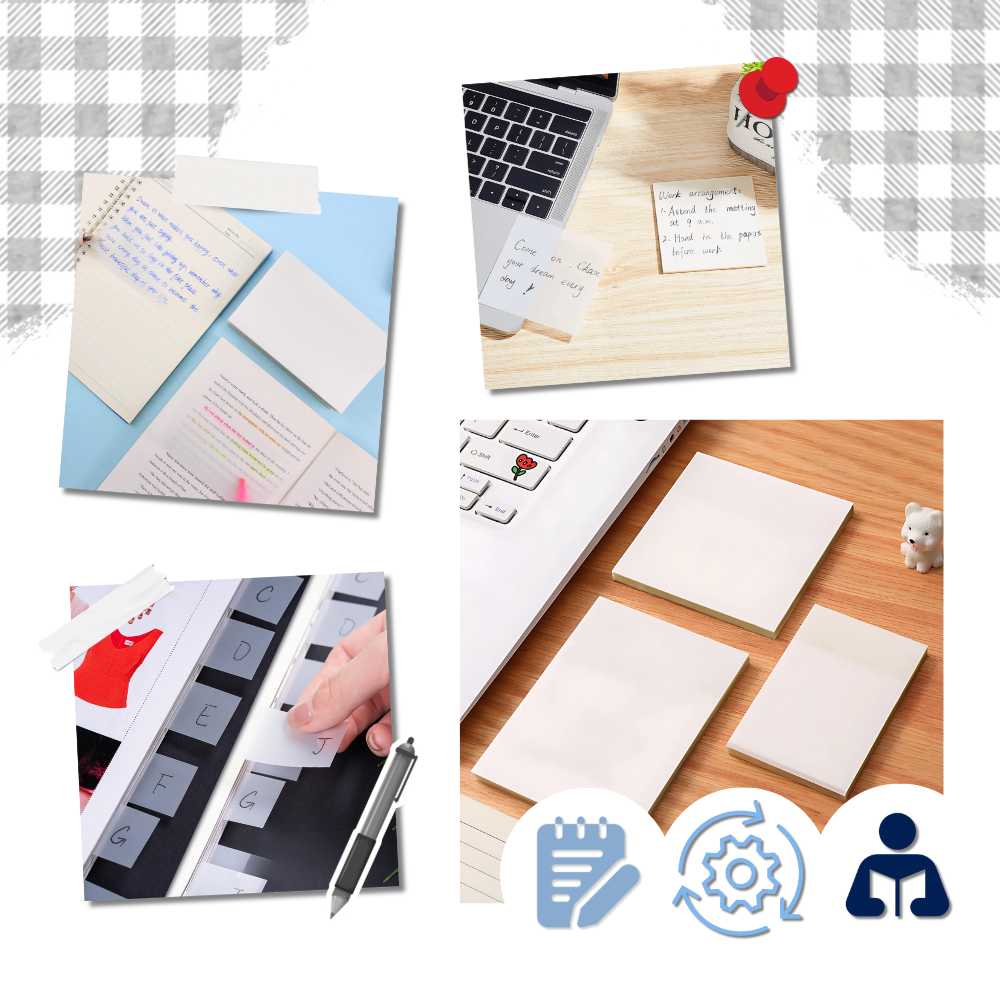 Gennemsigtige Vandtætte Post-its - Ozerty