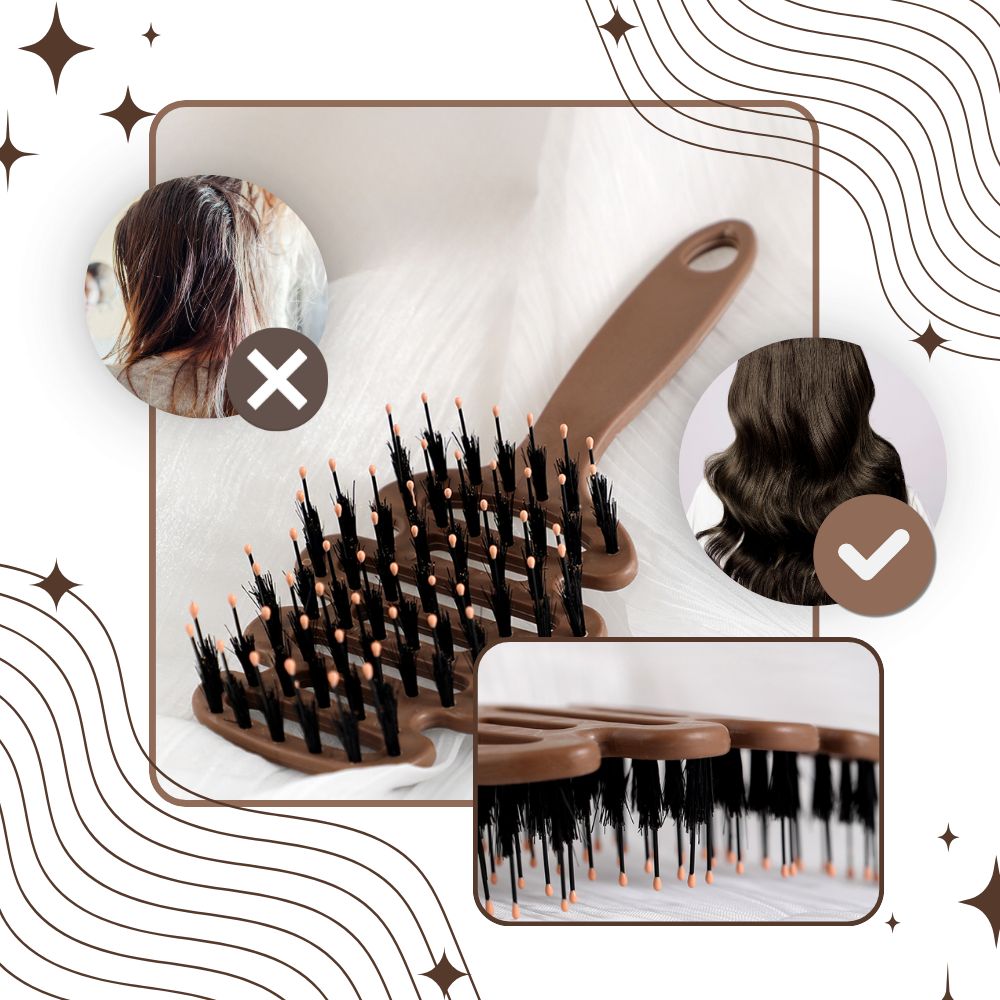 Volumebørste med Vildsvinehår - Ozerty