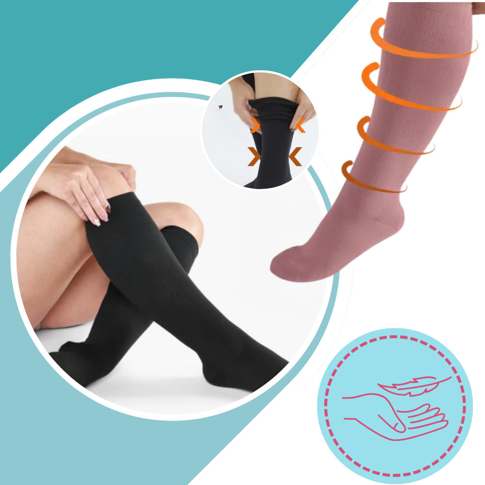 Bred, åndbar kompressionsstrømpe - Ozerty
