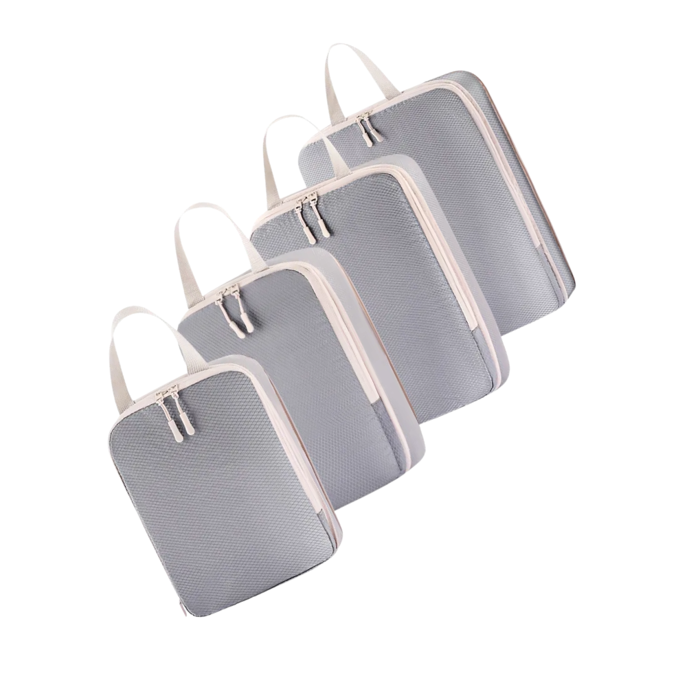 Zip Kompression Bagage Organizer -Grå - Ozerty