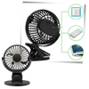 Bærbar genopladelig USB-ventilator - Ozerty