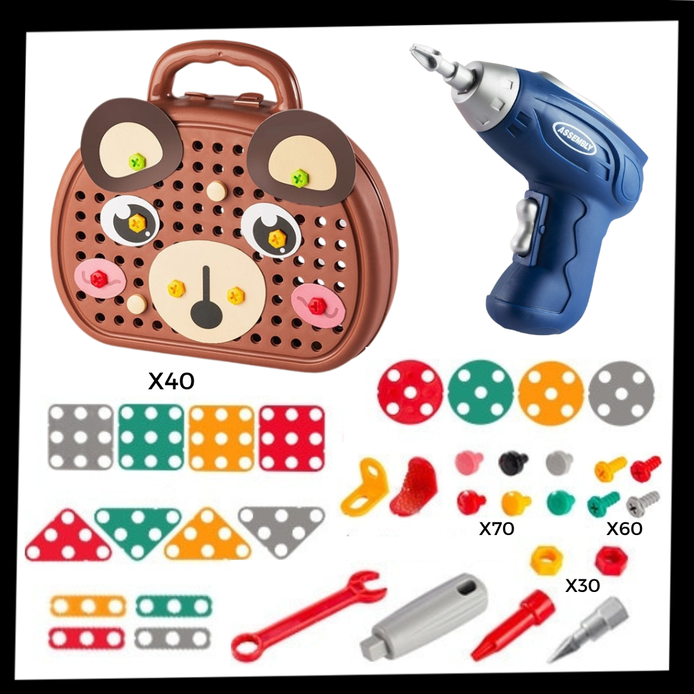 Pædagogisk puslespil legetøj og boresæt - Ozerty