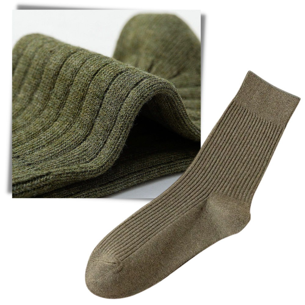 Ribstrikkede sokker til mænd (2 par) - Ozerty
