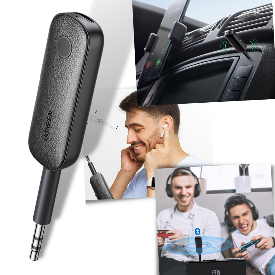 Trådløs bluetooth-adapter med 3.5 mm-stik - Ozerty