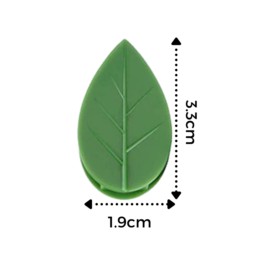 Pakke med 20 bladformede selvklæbende klemmer til klatreplanter - Ozerty
