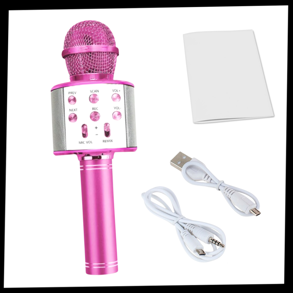 Bluetooth karaoke mikrofon | karaoke 8GB lagerplads smart trådløs karaokemikrofon - Ozerty