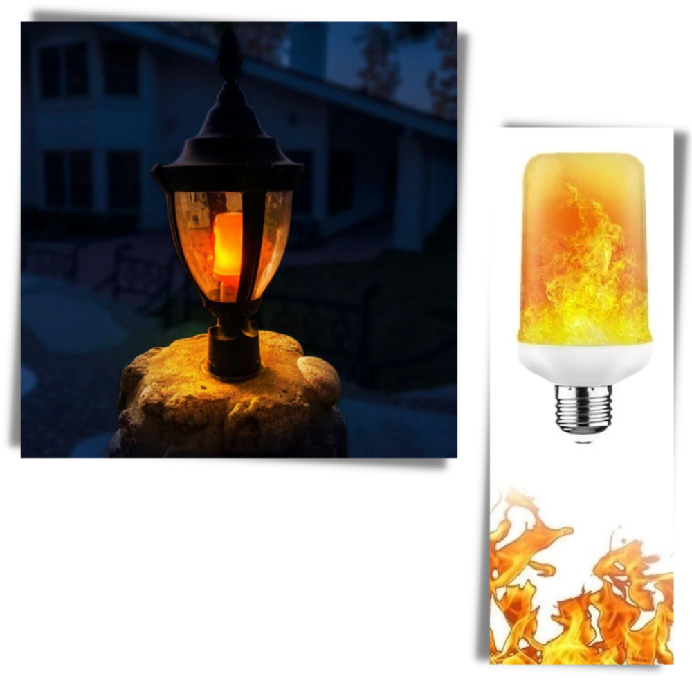 LED-lampe med flammeeffekt - Ozerty