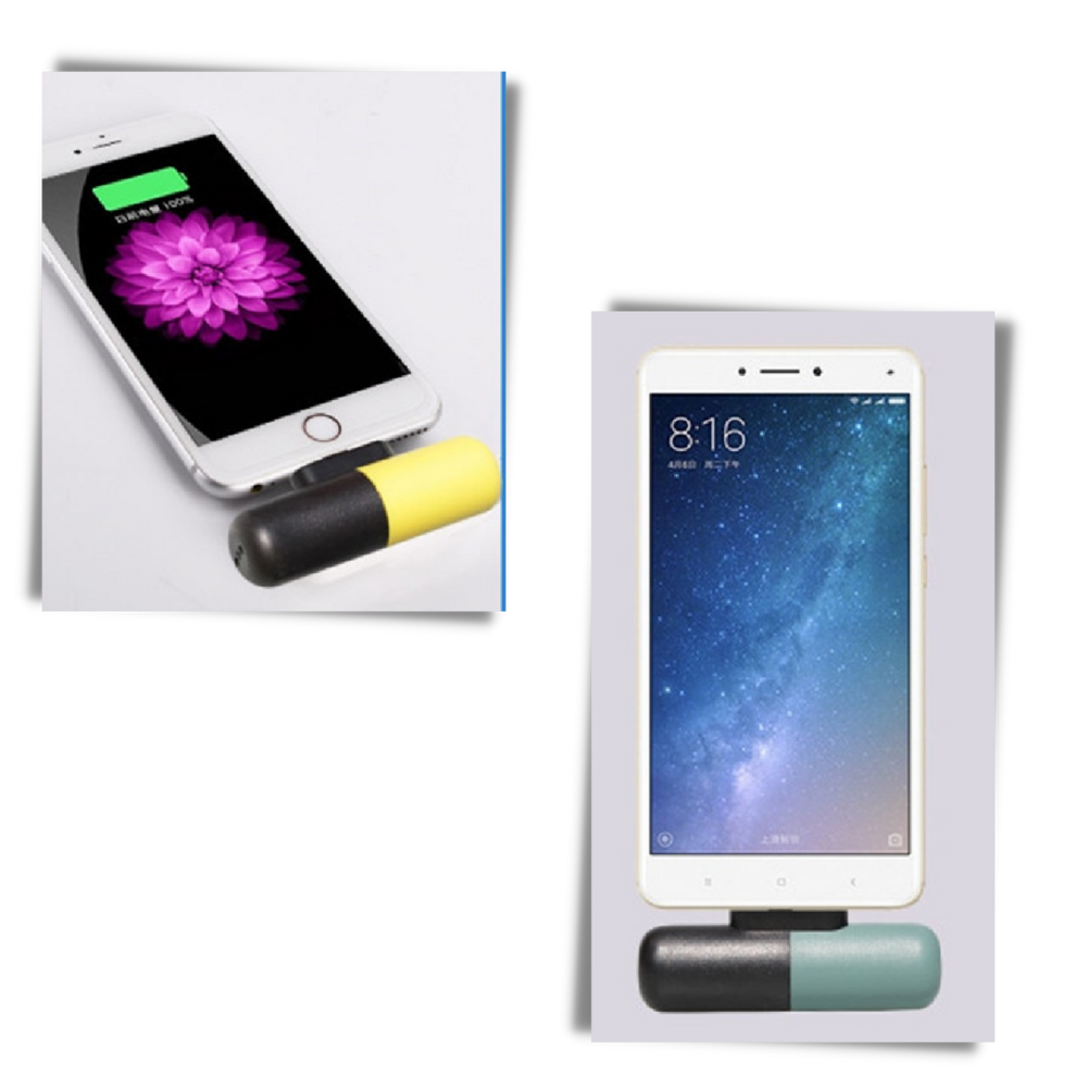Kapselformet mini-bærbar powerbank - Ozerty