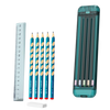 Hårdt penalhus med blyanter og lineal - Ozerty
