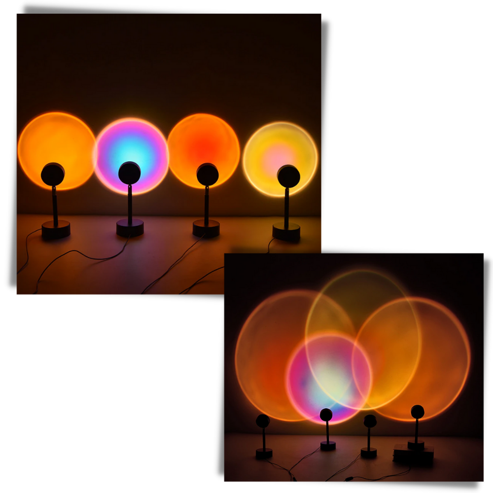 Farverig lys projektor LED skrivebordslampe - Ozerty