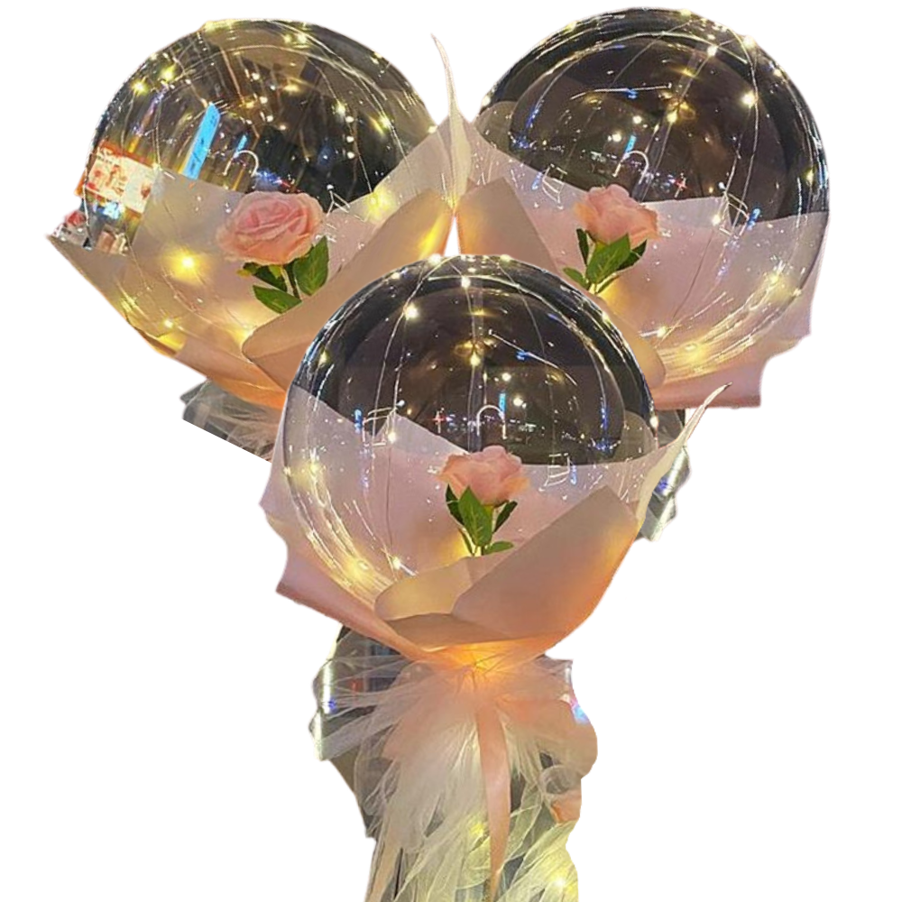 Smukke Rose LED-ballon