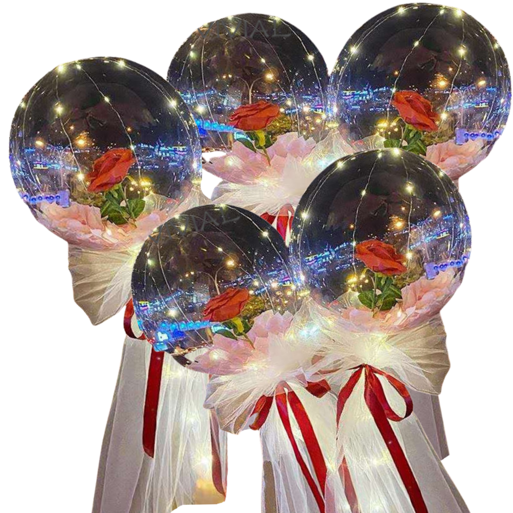 Smukke Rose LED-ballon - Ozerty