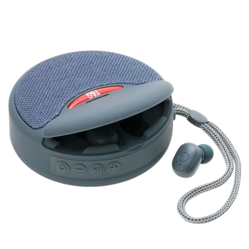 Trådløs bluetooth-højttaler med høretelefoner