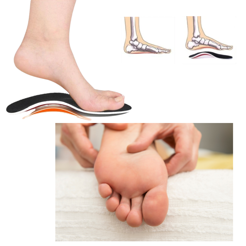 1 par faste indlægssåler til støtte for flade fødder - Ozerty