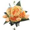 Kunstig Silkepæon og Rosen Blomsterbuket - Ozerty