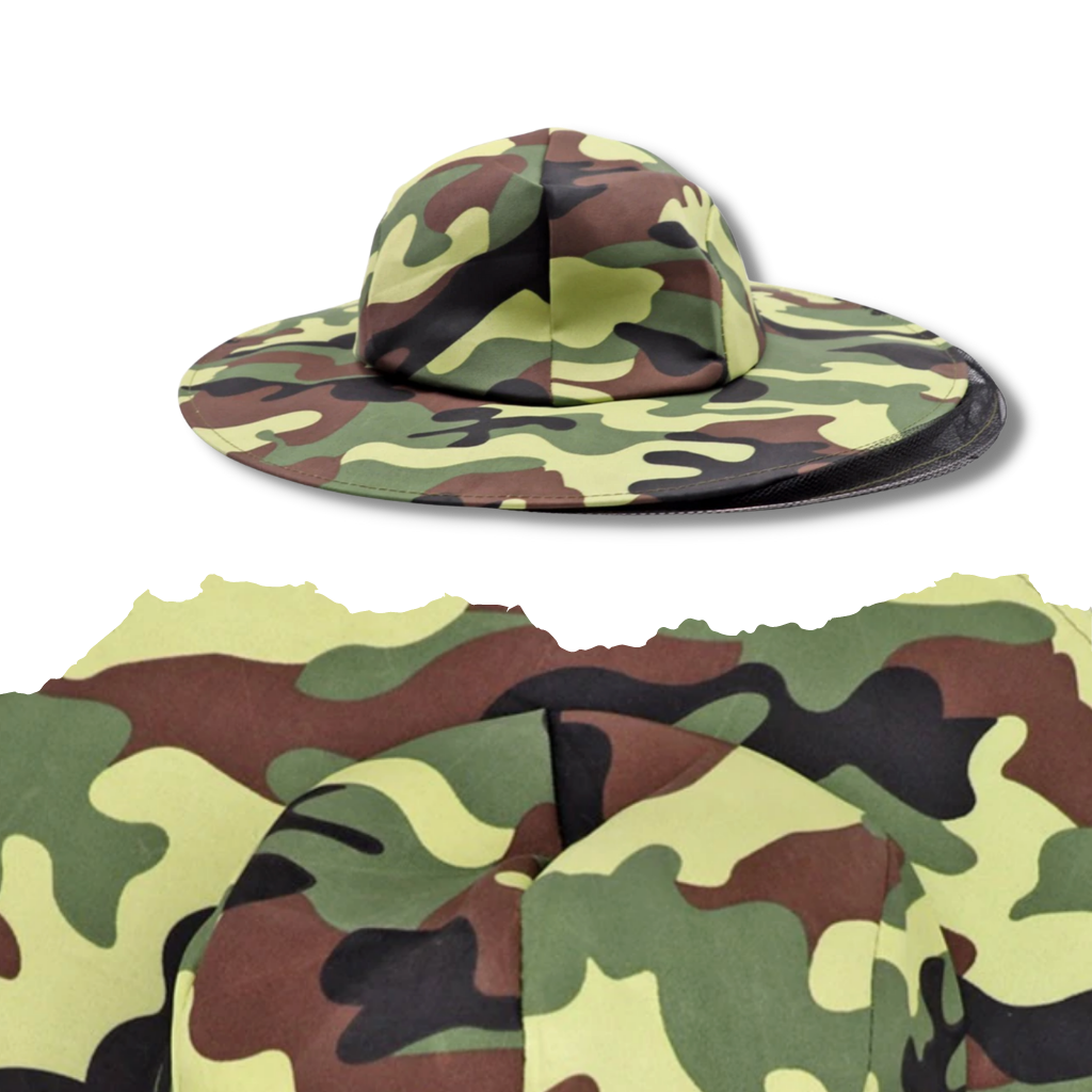 Camouflage Biavlerhat med Nylonmaske - Ozerty