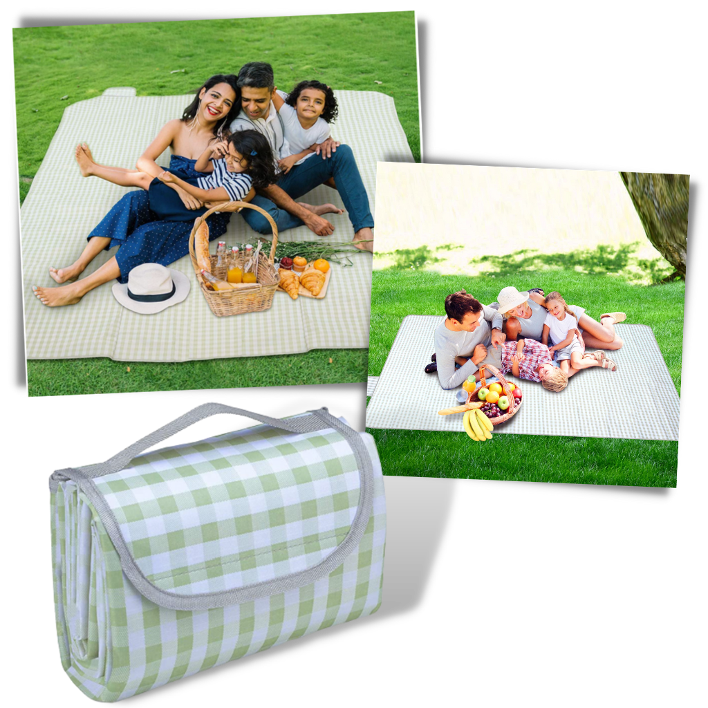 Sammenklappelige picnic-tæppe | Vandtæt strandmåtte | Vaskbart picnic-dæksel Ozerty Danmark
