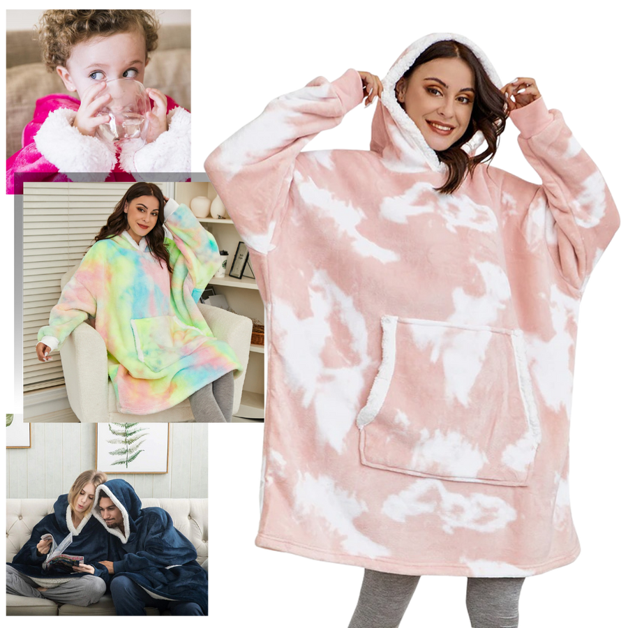 Stor blanket hættetrøje - Ozerty