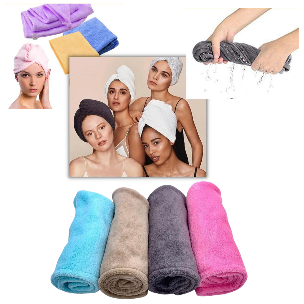 1 x Instant-dry hårhåndklæde - Ozerty