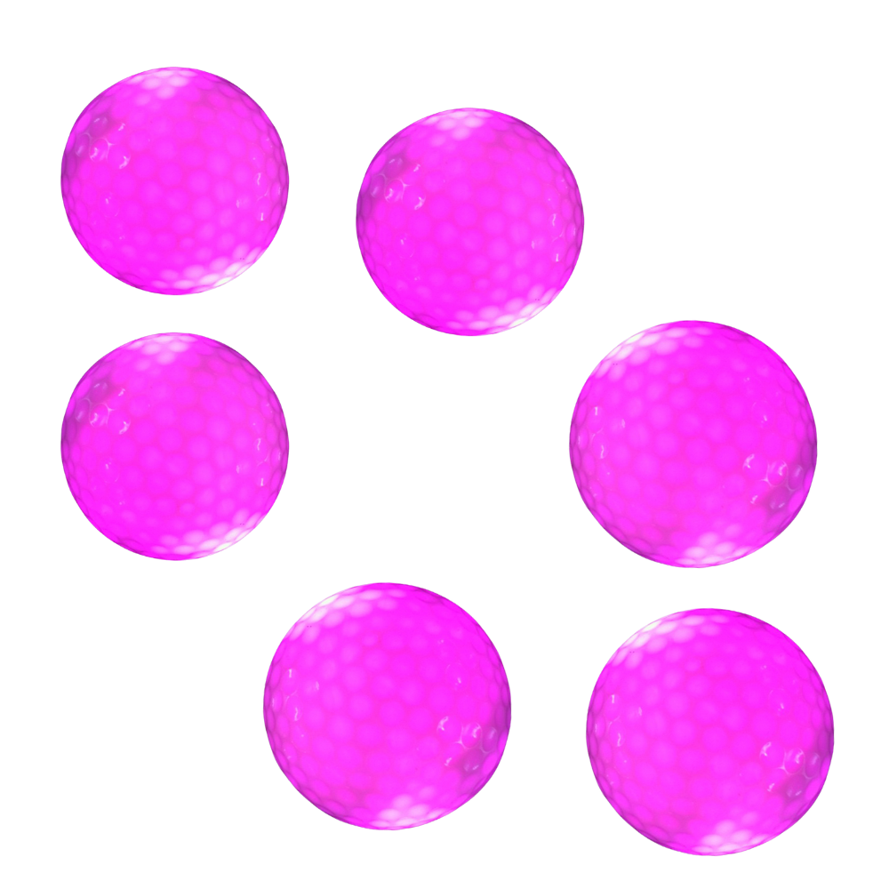 Pakke med 6 LED-glødende golfbolde