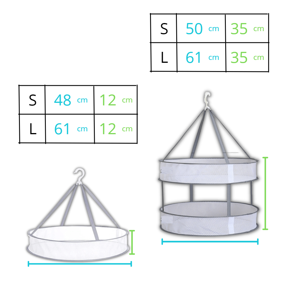 Hængende tørretumbler til tøj i mesh - Ozerty