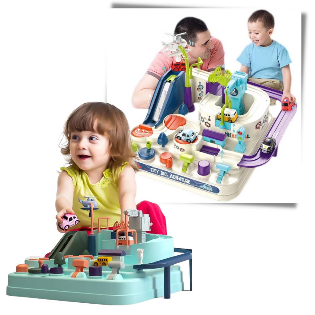 Montessori pædagogisk eventyrlegetøjssæt - sporlegetøj til børn - til med spor på bordet - Ozerty Danmark