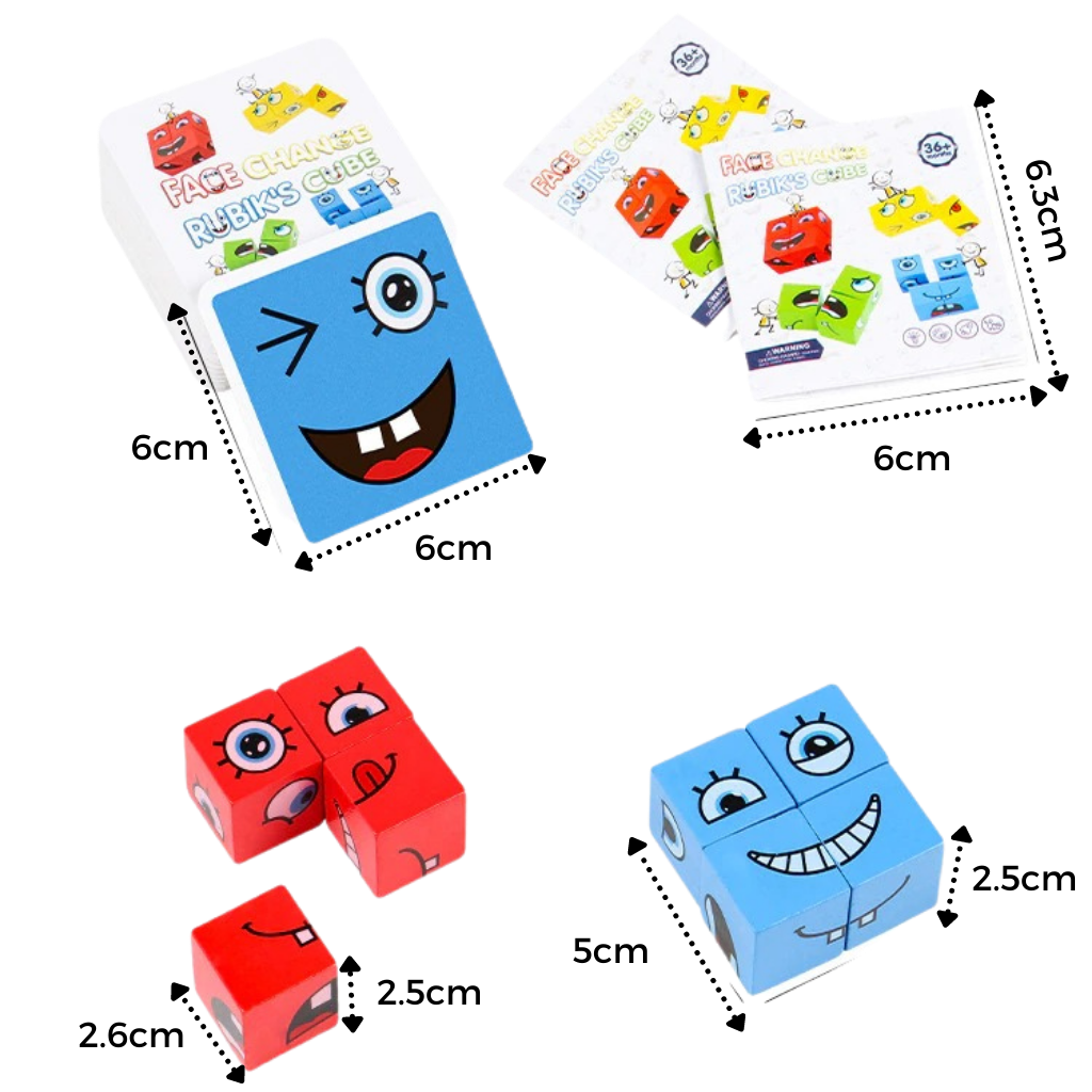 Montessori magisk terning med emoji-spil - Ozerty
