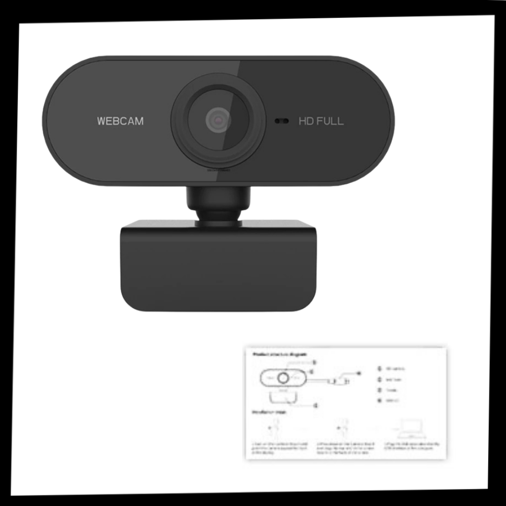 Roterende 1080p HD USB-webkamera med mikrofon - Ozerty
