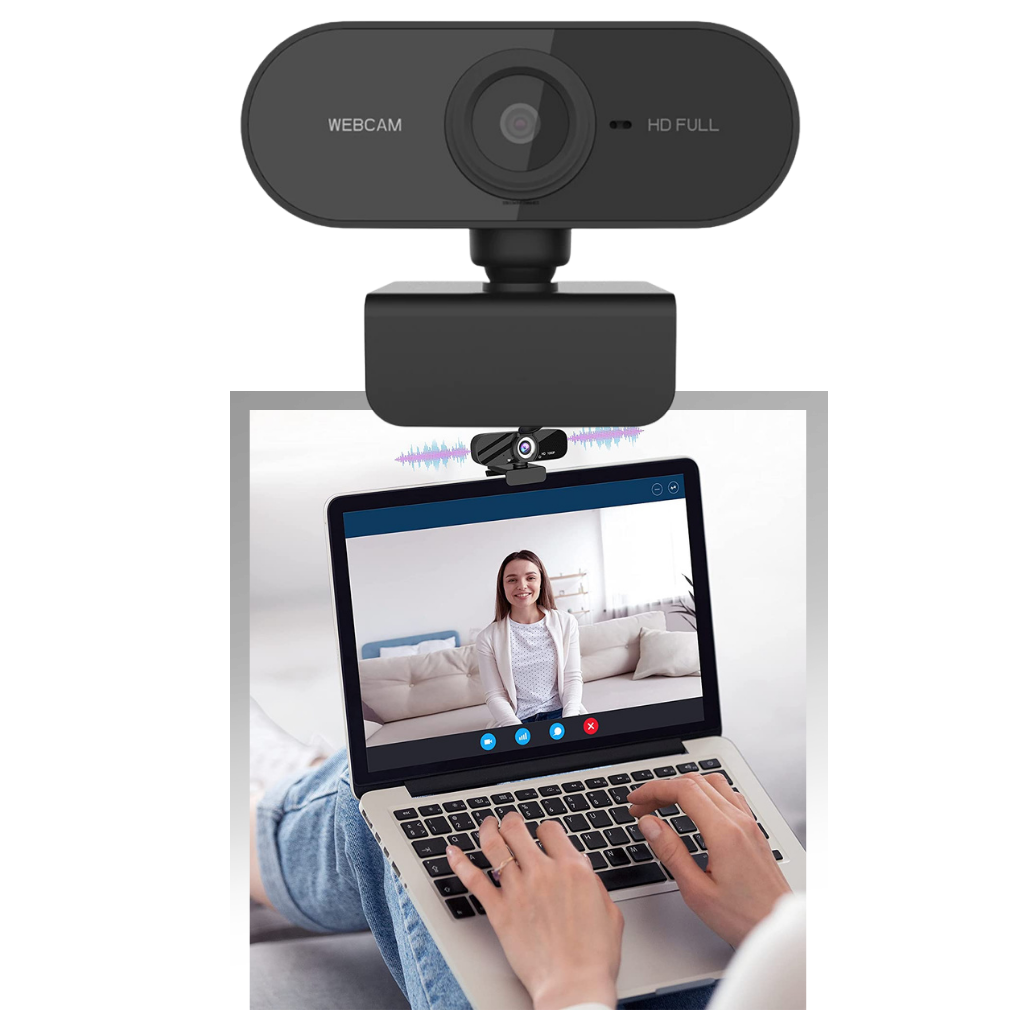 Roterende 1080p HD USB-webkamera med mikrofon - Ozerty