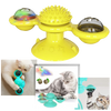Rotativ vindmølle kat legetøj med børste - Ozerty