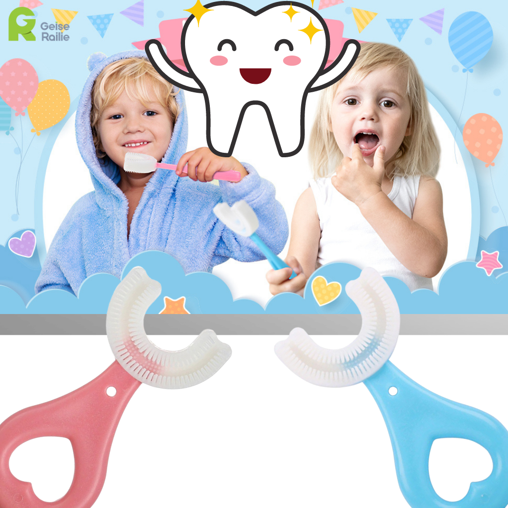 U-formet tandbørste til børn (pakke med 2 stk.) - Ozerty