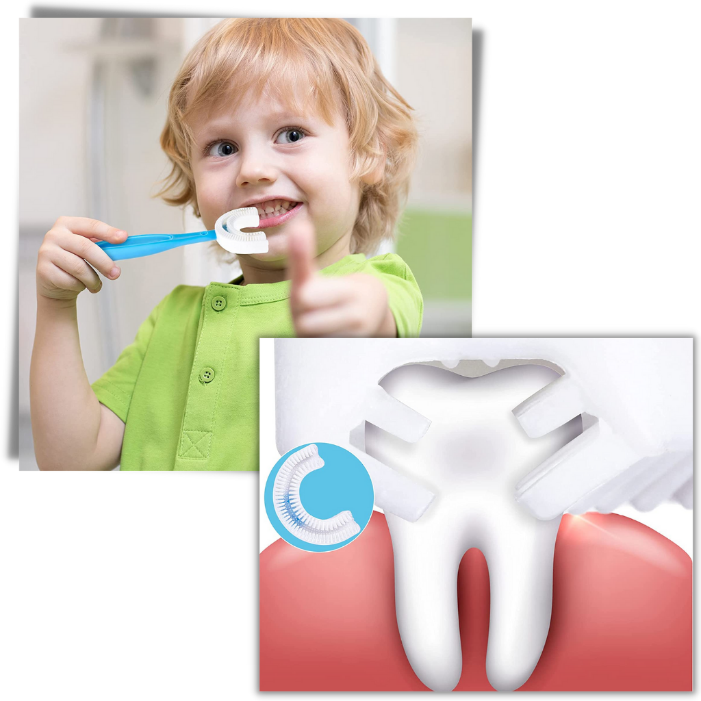 U-formet tandbørste til børn (pakke med 2 stk.) - Ozerty