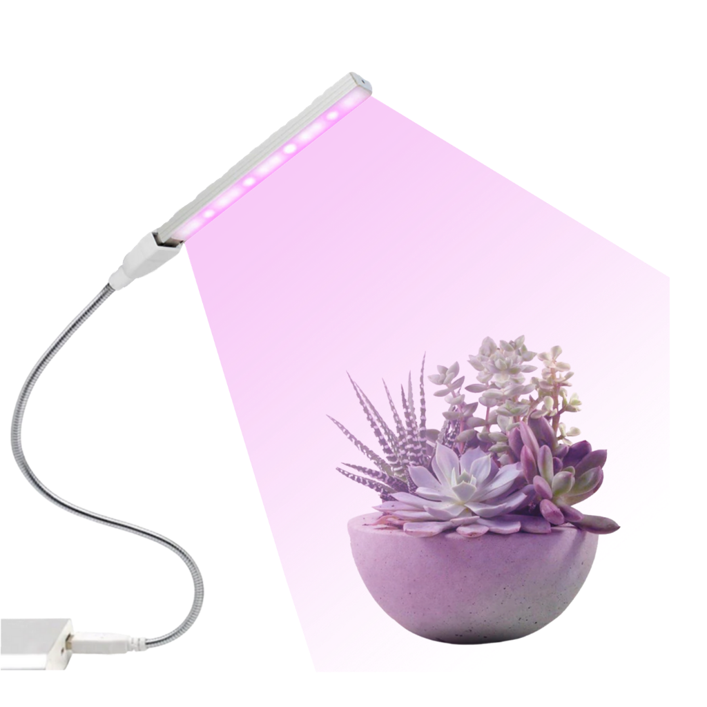 USB og LED-Grolys til Planter med Fleksibel Stang - Ozerty