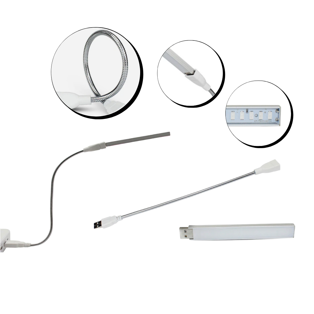 USB og LED-Grolys til Planter med Fleksibel Stang - Ozerty