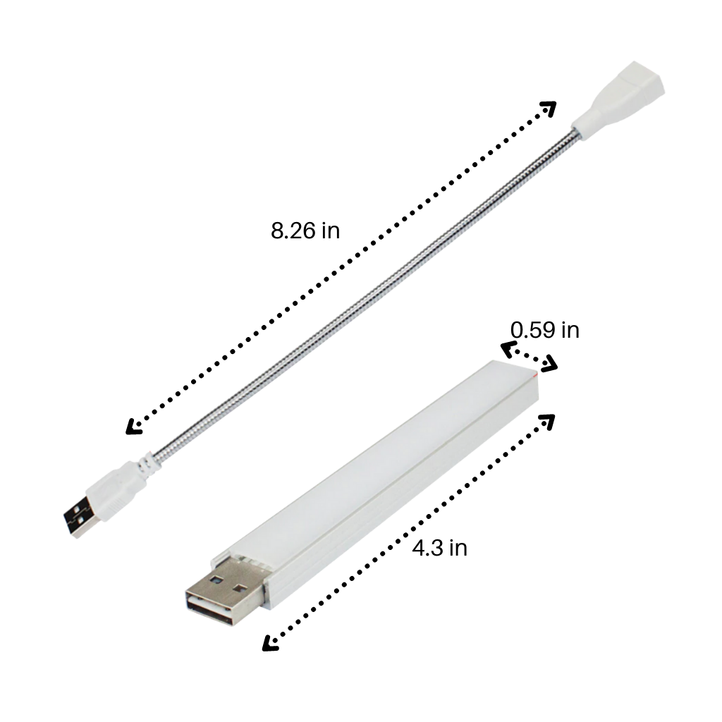 USB og LED-Grolys til Planter med Fleksibel Stang - Ozerty
