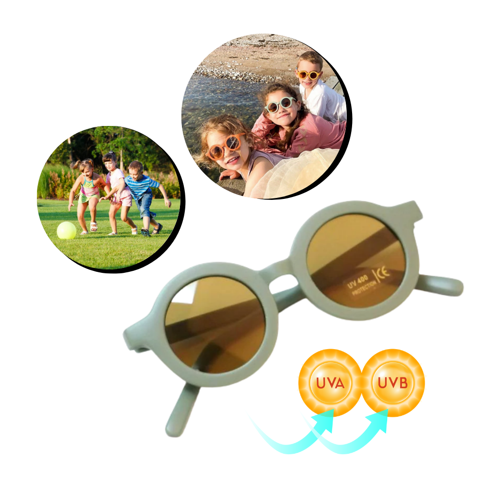 Vintage Runde Solbriller til Børn i Alderen 1 til 5 år - Ozerty