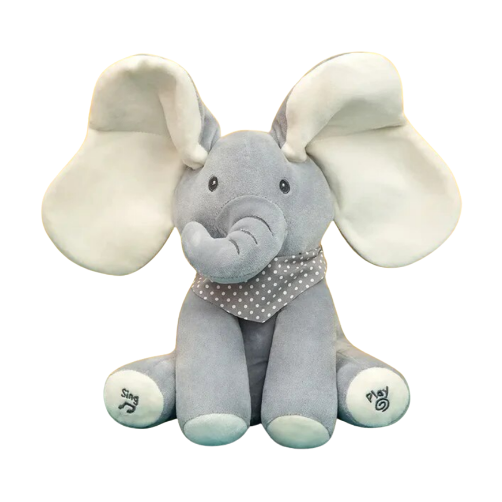 Interaktiv elefant til titteleg

 -Hvide ører - Ozerty