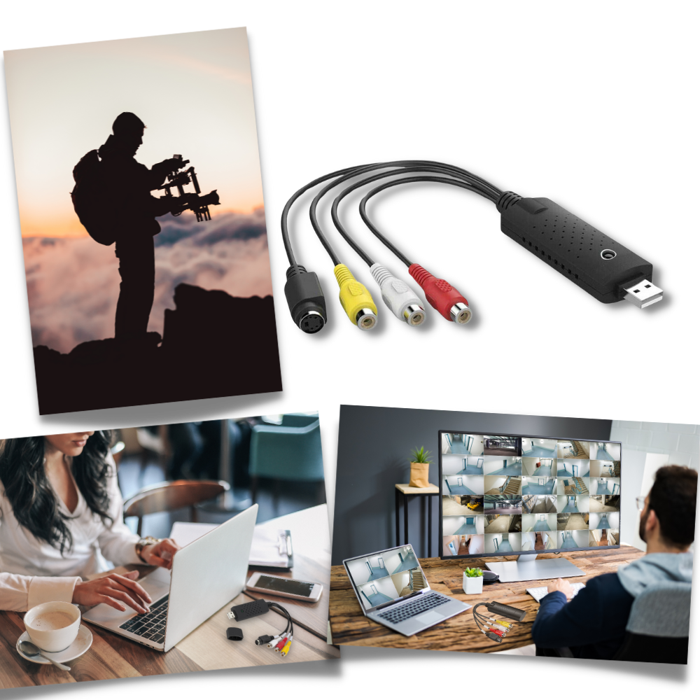 USB 2.0 Adapter til lettere optagelse af video TV DVD VHS DVR

 - Ozerty